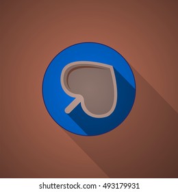 flat image of a cup of hot chocolate top view
