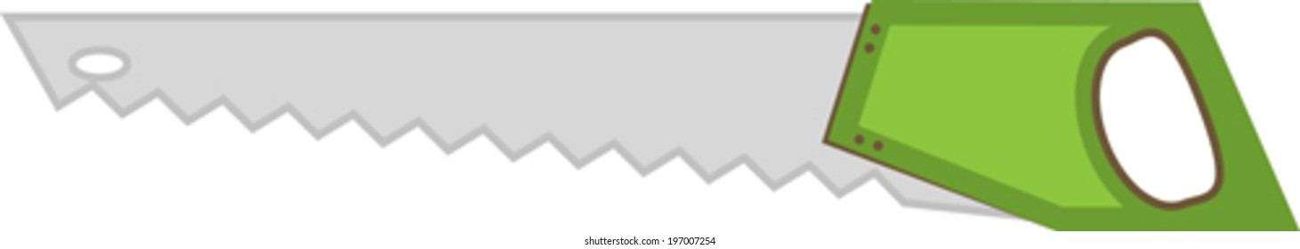 flat image of hacksaw on wood