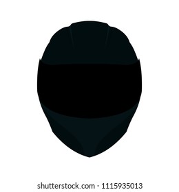 Flat image helmet black. Black matte helmet for motorcycle from different angles