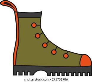 flat image of hiking boots
