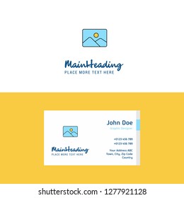 Flat Image Logo and Visiting Card Template. Busienss Concept Logo Design