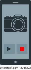 Flat image of photo phone application 