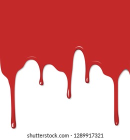 Red Drips On White Back Paint Stock Vector (Royalty Free) 270974207