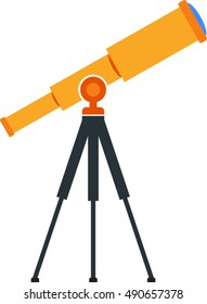 Flat image of telescope on tripod