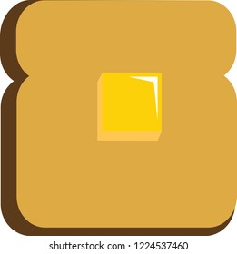 flat image of toast with a plain white background
