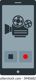 Flat image of video phone application 