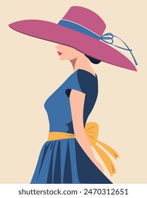 Flat image of a woman wearing a hat