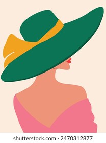 Flat image of a woman wearing a hat