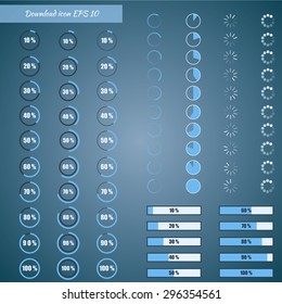 flat Indices download blue