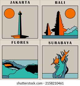 flat indonesia destination iconic landmark 