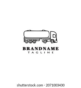 flat industrial transportation logo cartoon icon design template black modern isolated vector illustration