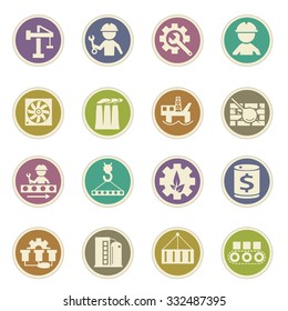 flat industry symbol for web icons