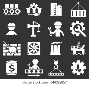 flat industry symbol for web icons