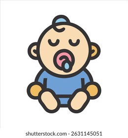 Ícone de objeto infantil plano conceito de design moderno isolado