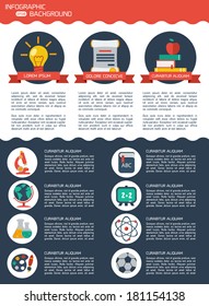 Flat infographic background. Colorful template for you design, web and mobile applications. 