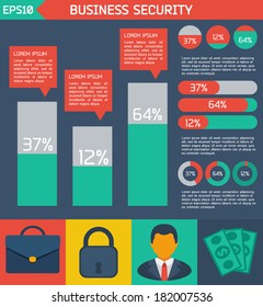 Flat infographic background. Colorful template for you design, web and mobile applications. 