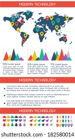 Flat infographic background. Colorful template for you design, web and mobile applications. 