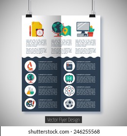 Flat infographic background. Colorful template for you design, web and mobile applications.