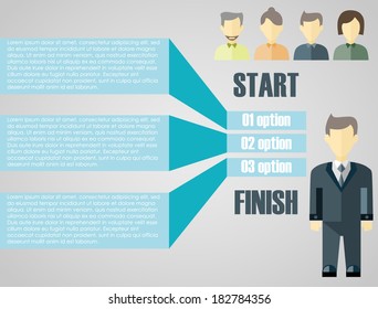flat infographic background. vector startup idea