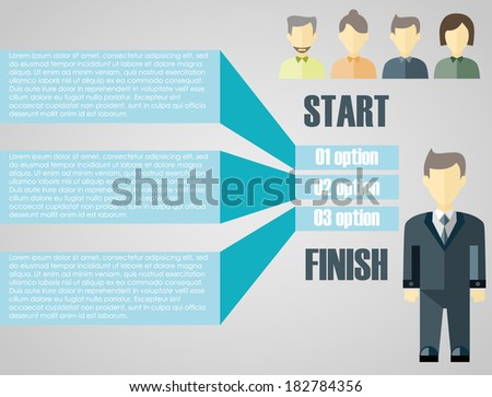flat infographic background. vector startup idea