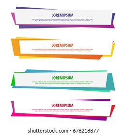 Flat infographic banners with text. Banner Design template