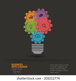flat infographic bussiness