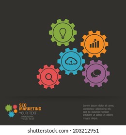 flat infographic bussiness
