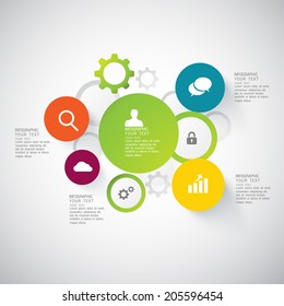 negocio de infografía plana