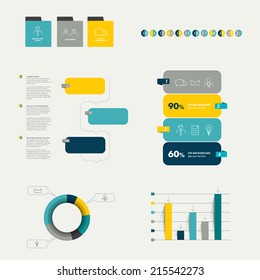 Flat infographic collection. 