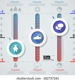 Flat infographic design with icons. Vector. 