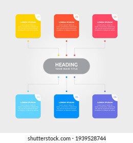 Flat infographic design template.  Business concept with 4 steps.	