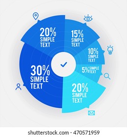 Flat Infographic diagram vector