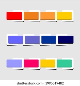 Flat infographic element collection strip banner