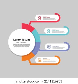 Vector de diseño de elementos de infografía plana