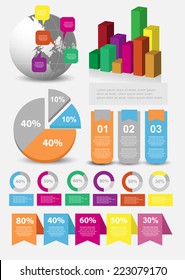 Flat Info-graphic element set