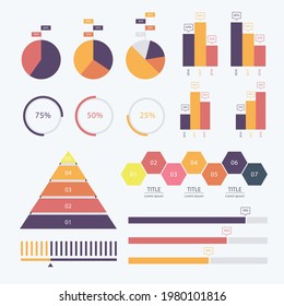 Conjunto de elementos de infografía plana Vector libre
