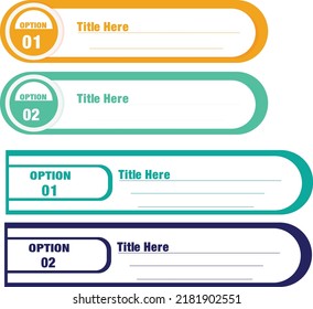 Flat infographic elements logo colorful