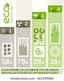 Flat Infographic Elements. Opportunity to Highlight any Country on the World Map. Vector Illustration EPS 10.