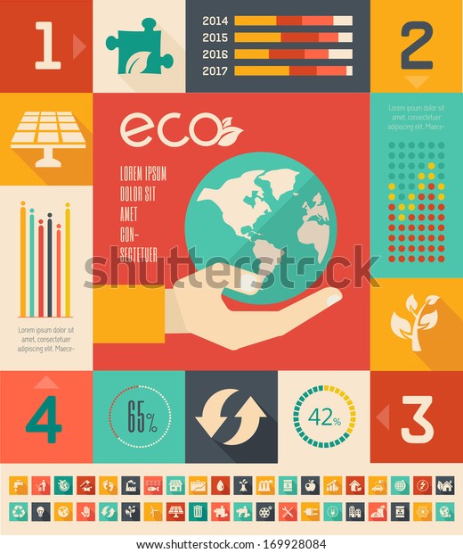 Flat Infographic\
Elements. Opportunity to Highlight any Country on the World Map.\
Vector Illustration EPS\
10.