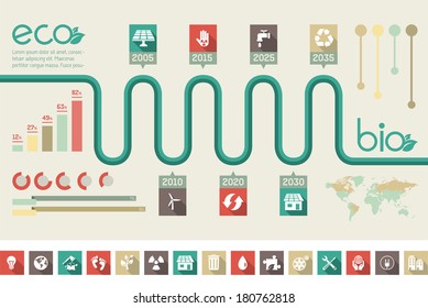 Elementos Infográficos Planos. Ilustración vectorial EPS 10.