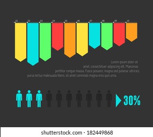 Flat Infographic Elements. Vector Illustration EPS 10.