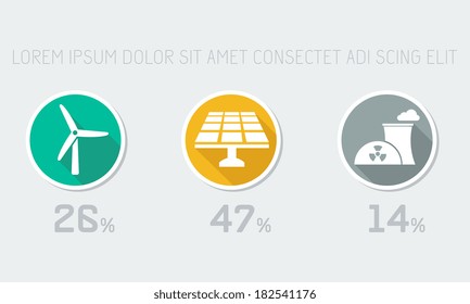 Flat Infographic Elements. Vector Illustration EPS 10.