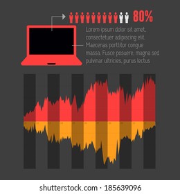 Flat Infographic Elements. Vector Illustration EPS 10.