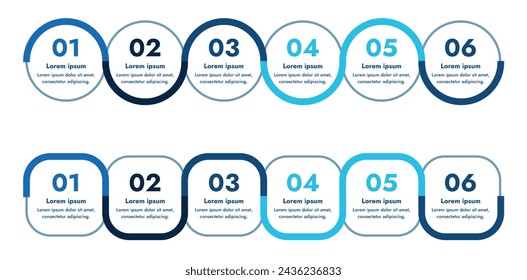 La imagen infográfica plana presenta un diseño moderno y minimalista que ilustra un proceso de información o secuencia de eventos en un negocio. Para presentaciones, sitios web o folletos.