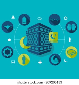 flat infographic: Ramadan Kareem