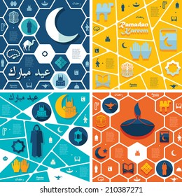 flat infographic: Ramadan Kareem