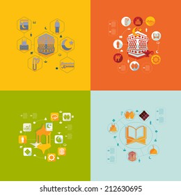 flat infographic: Ramadan Kareem