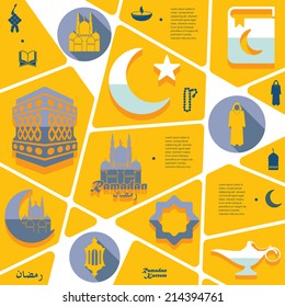 flat infographic: Ramadan Kareem