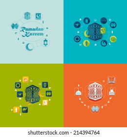 flat infographic: Ramadan Kareem
