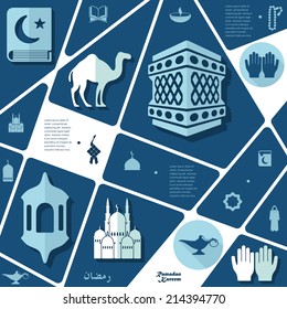 flat infographic: Ramadan Kareem